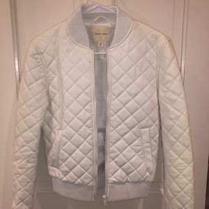 Silence + noise white bomber jacket